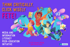 3e édition de la fête de l'initiative d'éducation aux médias et à l'information par les pairs "Penser de manière critique, cliquer à bon escient"