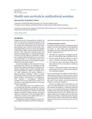 Health care curricula in multicultural societies