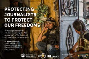 Photo Exhibition "Protecting journalists to protect our freedoms"