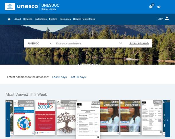 UNESDOC homepage