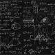 science formulas in chalk on blackboard
