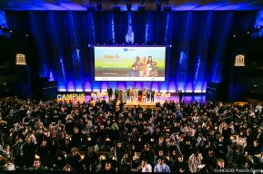Five indigenous chefs meet 800 young students from Paris and Ile-de-France during a Campus XL at UNESCO Headquarters 