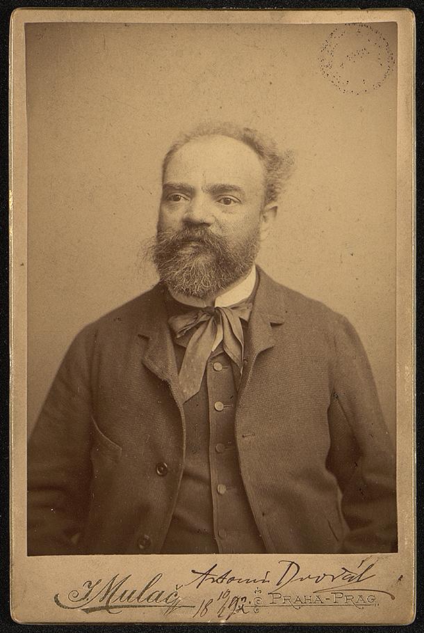 Portrait photograph of Antonin Dvorak, 1891, studio of J. Mulac, Prague, call No. S 226/1059 