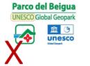 Example of what not to do when using the UNESCO Global Geoparks logo