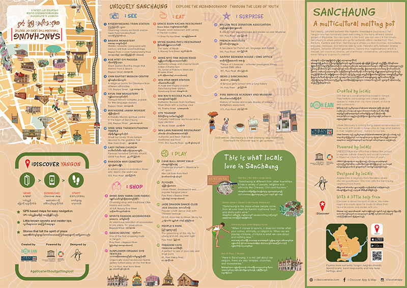 Sanchaung Map - Backside