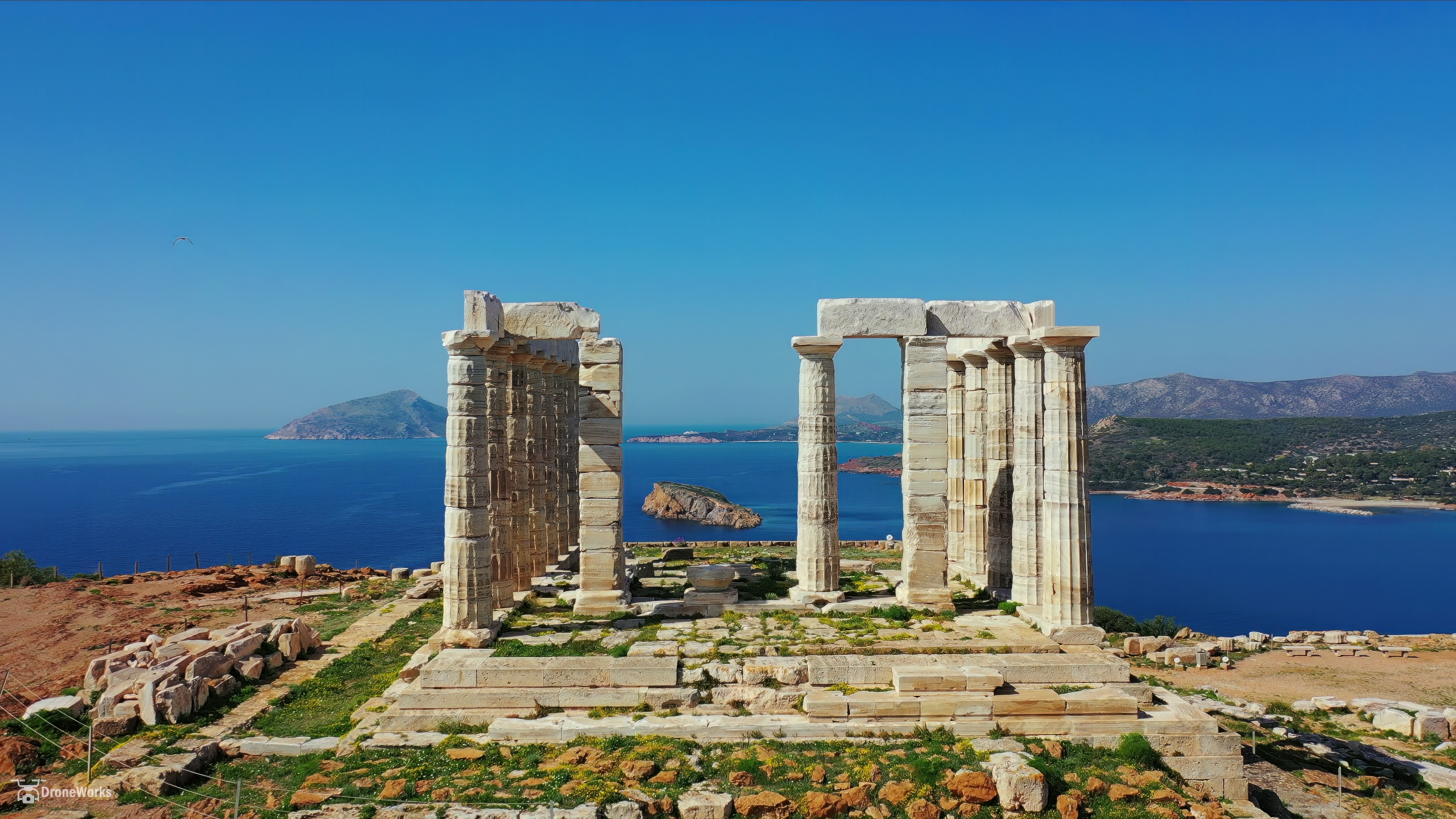 Poseidon sanctuary in Lavreotiki UNESCO Global Geopark, Greece
